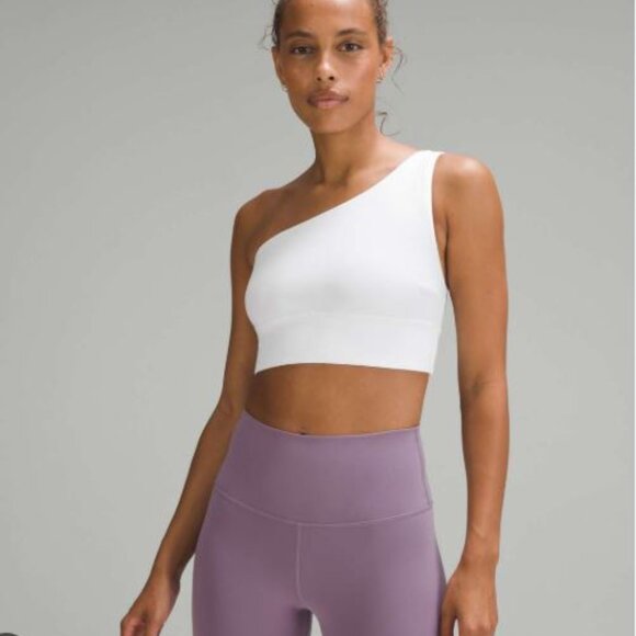 Lululemon Align Asymmetrical Bra Light Support, A/B Cup in White, Size 8 - Picture 3 of 4